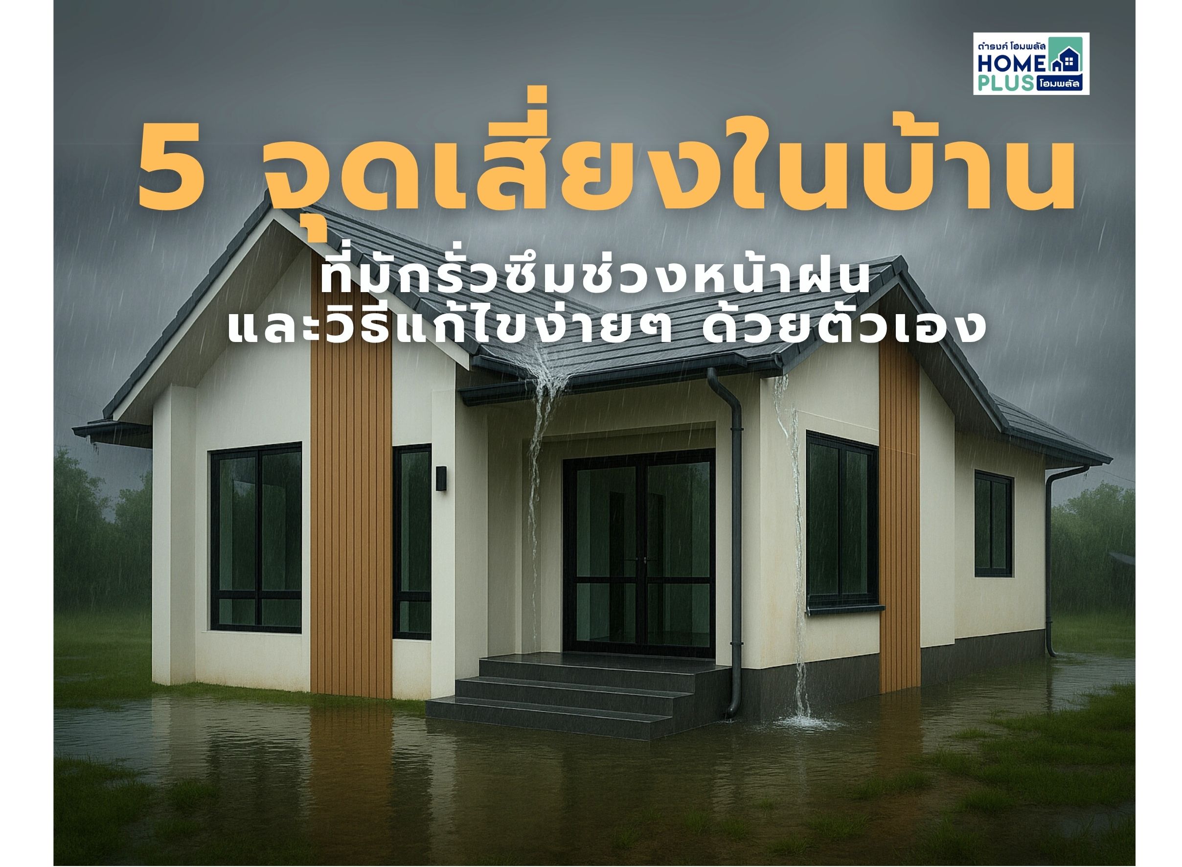 5 จุดเสี่ยงในบ้านที่มักรั่วซึมช่วงหน้าฝน และวิธีแก้ไขง่ายๆ ด้วยตัวเอง - ดำรงค์โฮมพลัส